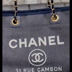 Chanel Dark Denim Small Deauville
